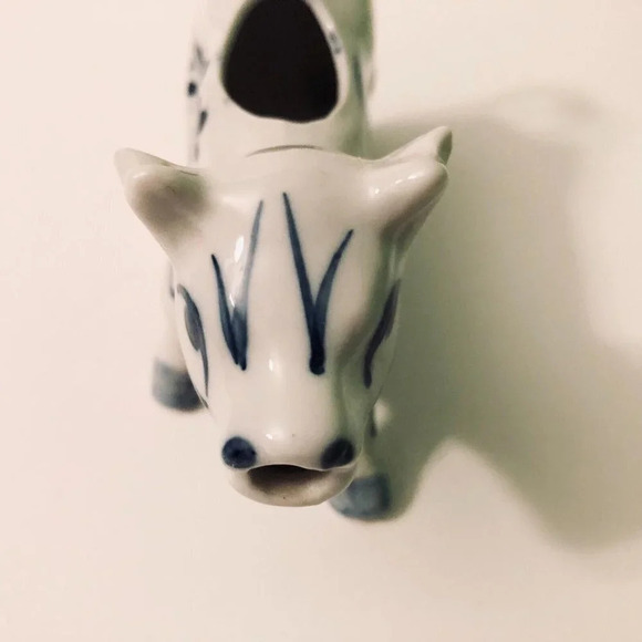 Vintage Delft Blue Colour Cow Creamer Pitcher Hand Painted  Holland - Picture 14 of 16